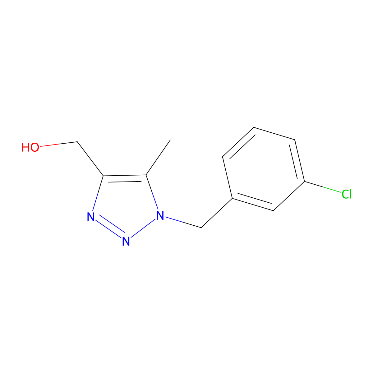 {1-[(3-chlorophenyl)methyl]-5-methyl-1H-1,2,3-triazol-4-yl}methanol molecular structure, CAS 1267691-53-1