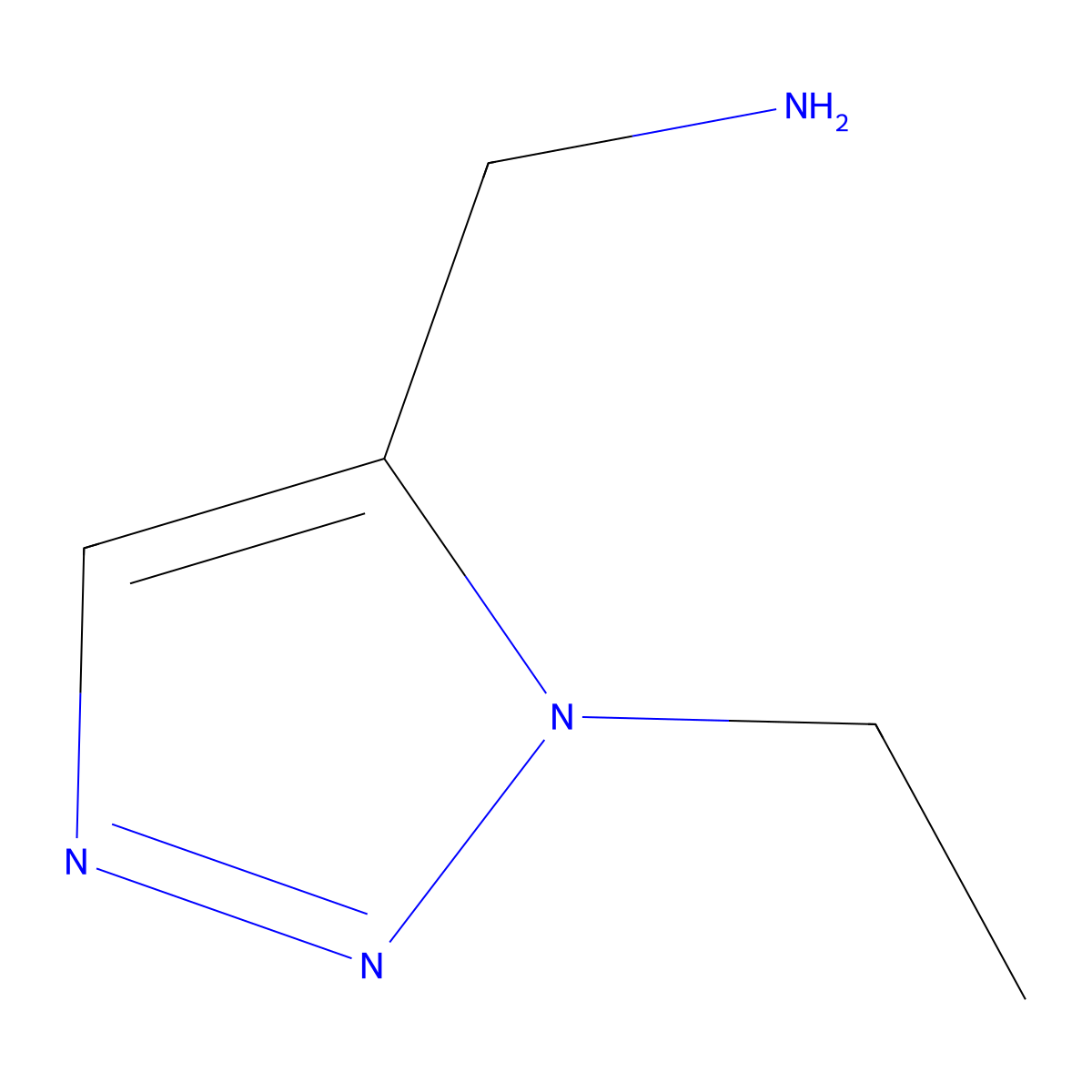 (1-ethyl-1H-1,2,3-triazol-5-yl)methanamine molecular structure, CAS 1267694-26-7