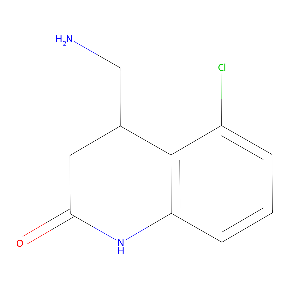 4-(Aminomethyl)-5-chloro-1,2,3,4-tetrahydroquinolin-2-one molecular structure, CAS 1267694-27-8
