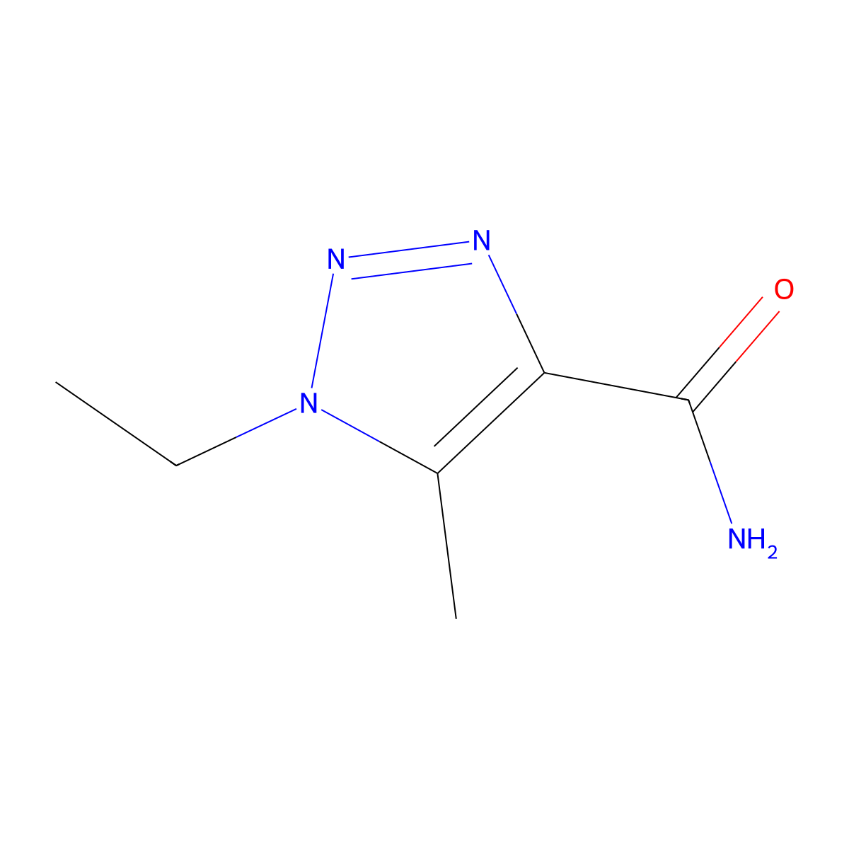 1-Ethyl-5-methyl-1H-1,2,3-triazole-4-carboxamide molecular structure, CAS 1267694-45-0