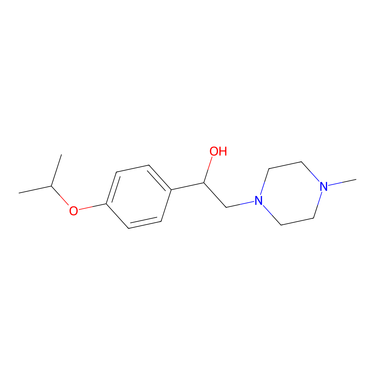 2-(4-Methylpiperazin-1-yl)-1-[4-(propan-2-yloxy)phenyl]ethan-1-ol molecular structure, CAS 1267705-78-1