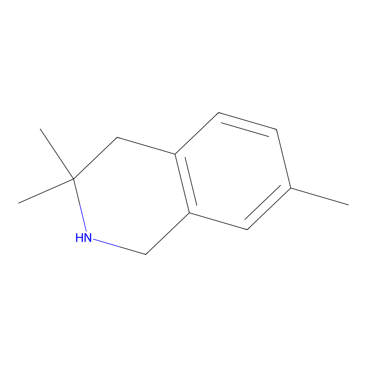 3,3,7-Trimethyl-1,2,3,4-tetrahydroisoquinoline molecular structure, CAS 1267706-48-8