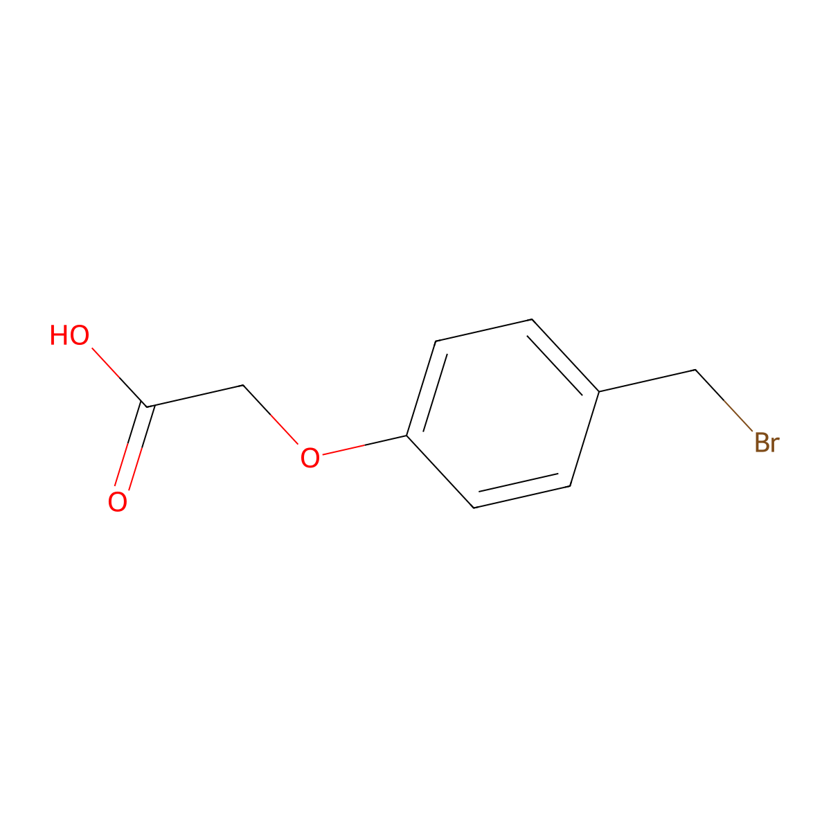 4-(Bromomethyl)phenoxyacetic acid molecular structure, CAS 126771-41-3