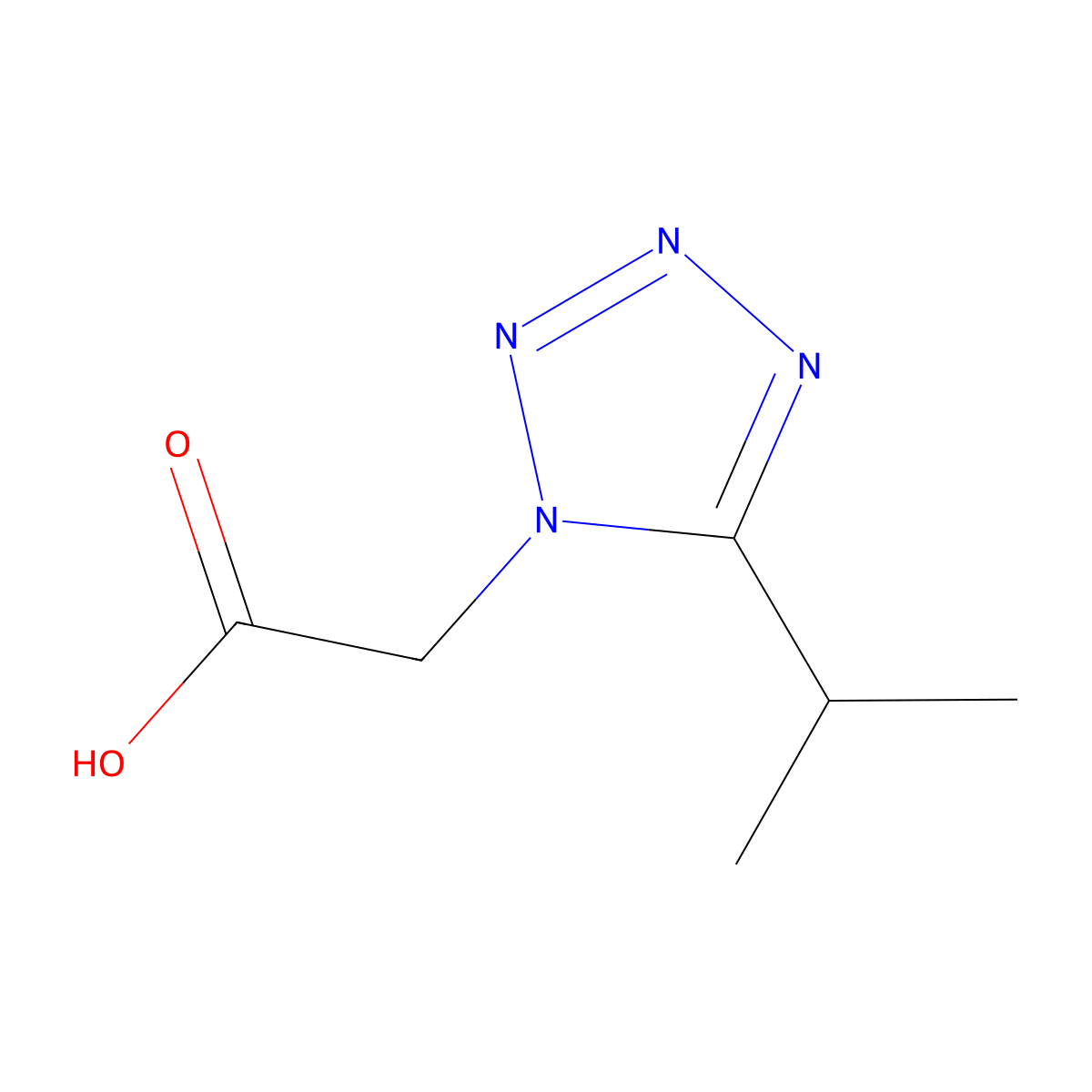 2-[5-(propan-2-yl)-1H-1,2,3,4-tetrazol-1-yl]acetic acid molecular structure, CAS 1267751-57-4