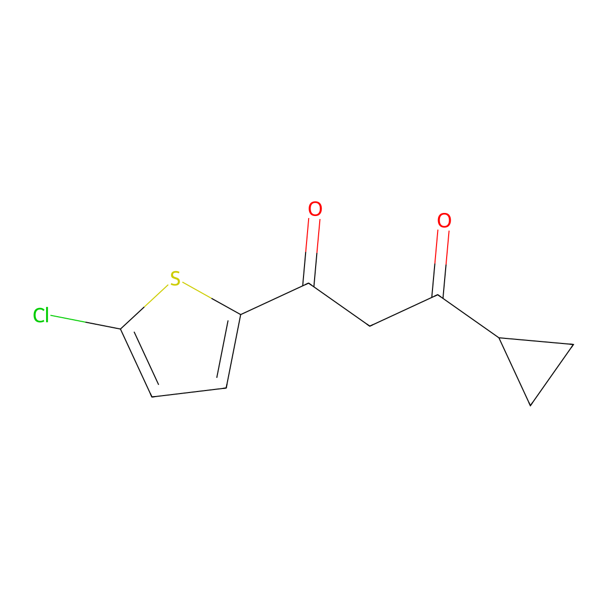 1-(5-Chlorothiophen-2-yl)-3-cyclopropylpropane-1,3-dione molecular structure, CAS 1267754-08-4