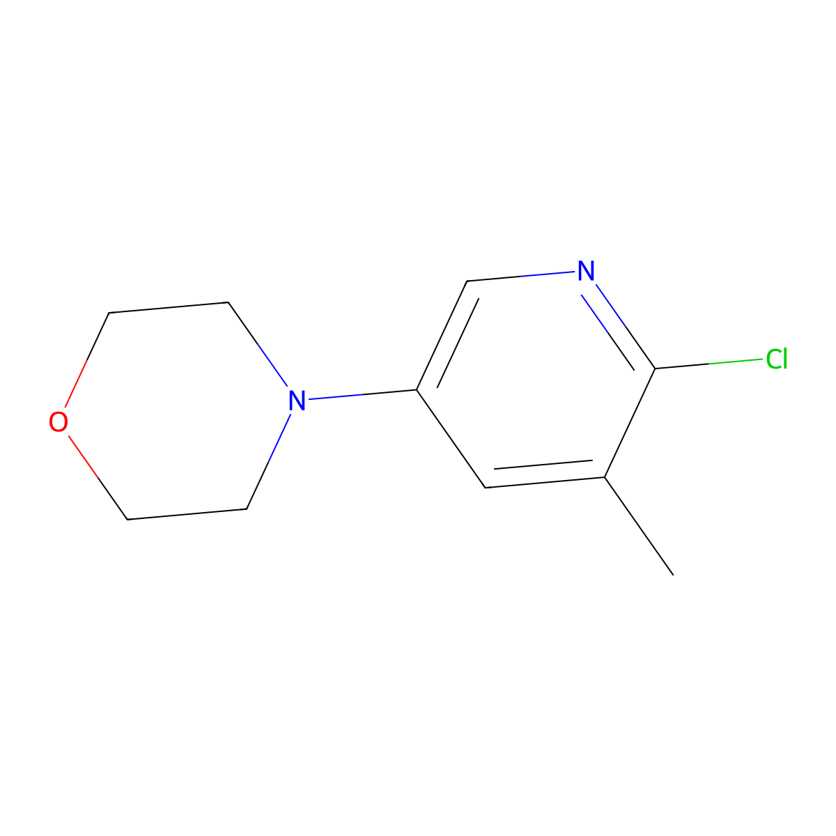 4-(6-Chloro-5-methylpyridin-3-yl)morpholine molecular structure, CAS 1267754-50-6