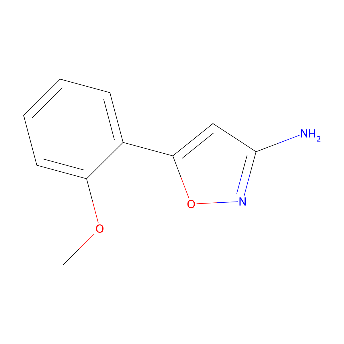 5-(2-Methoxyphenyl)-1,2-oxazol-3-amine molecular structure, CAS 1267756-24-0