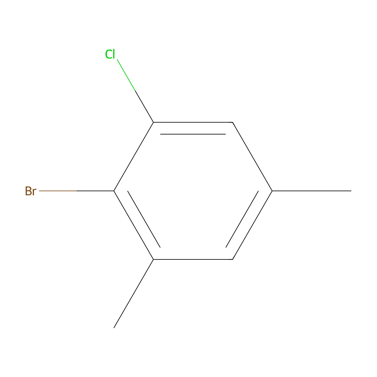 2-Bromo-1-chloro-3,5-dimethylbenzene molecular structure, CAS 1267756-48-8