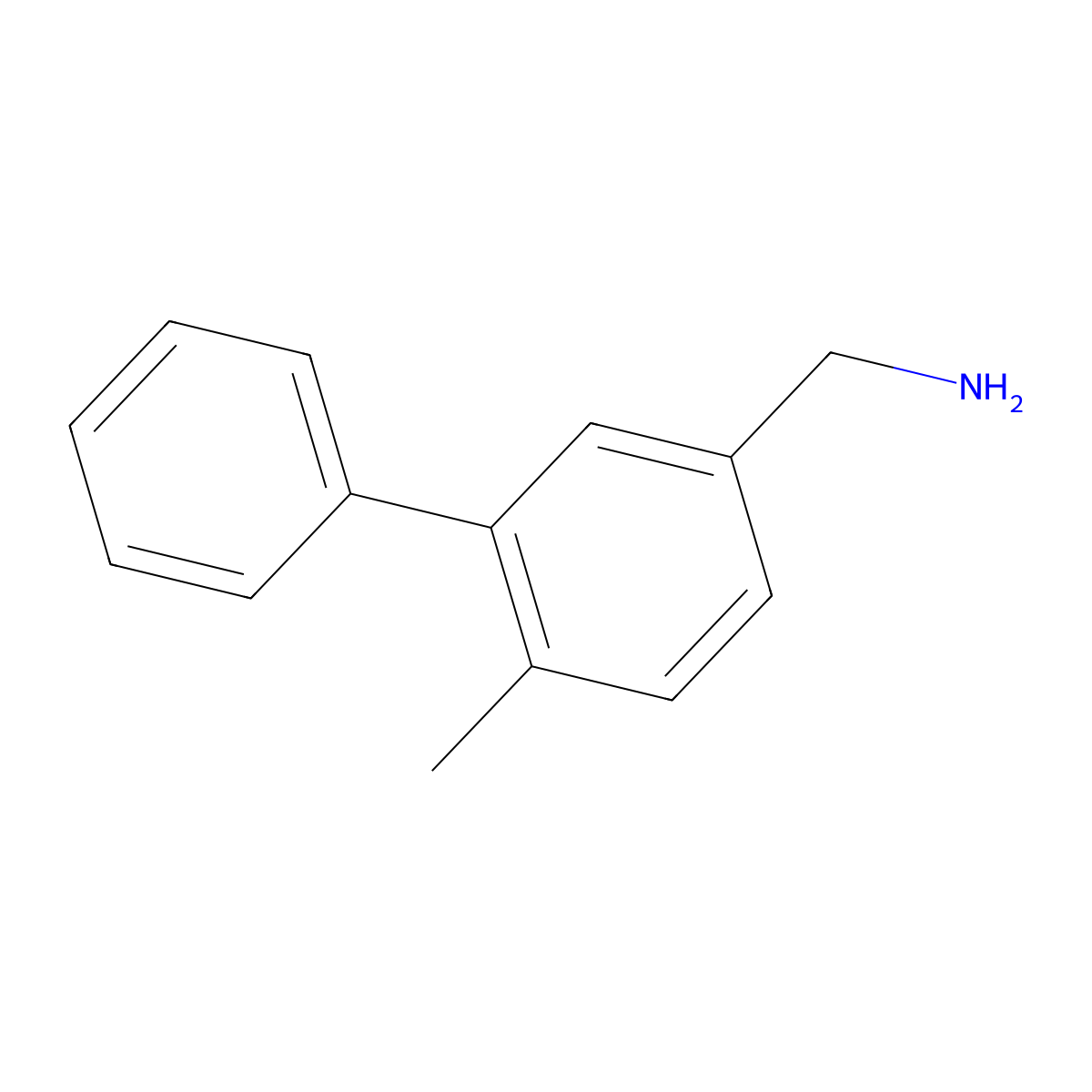 (4-Methyl-3-phenylphenyl)methanamine molecular structure, CAS 1267757-67-4