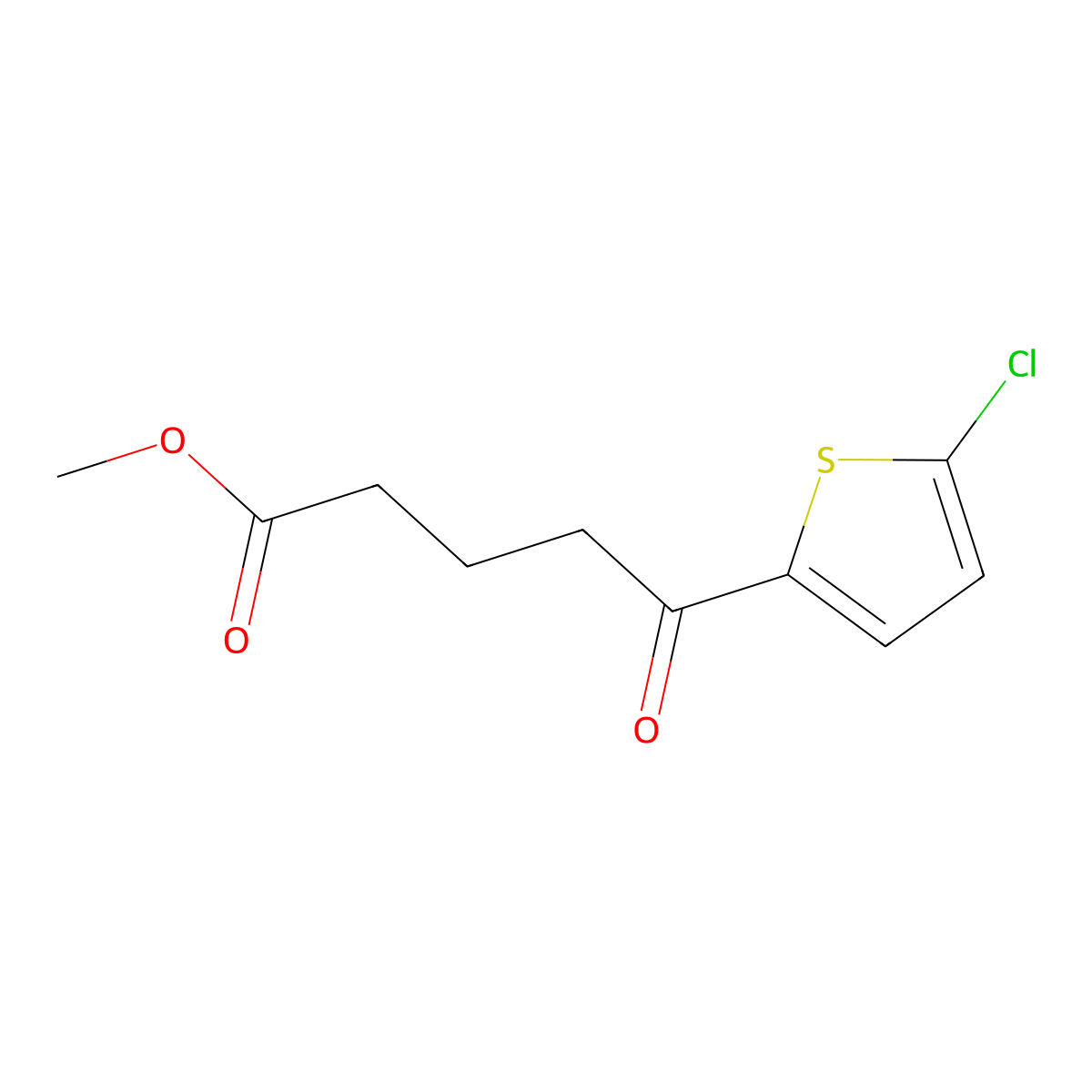 Methyl 5-(2-chloro-5-thienyl)-5-oxovalerate molecular structure, CAS 1267764-49-7