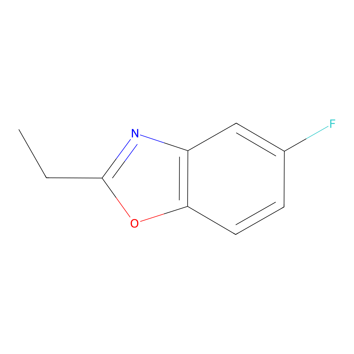 2-Ethyl-5-fluorobenzoxazole molecular structure, CAS 1267772-21-3