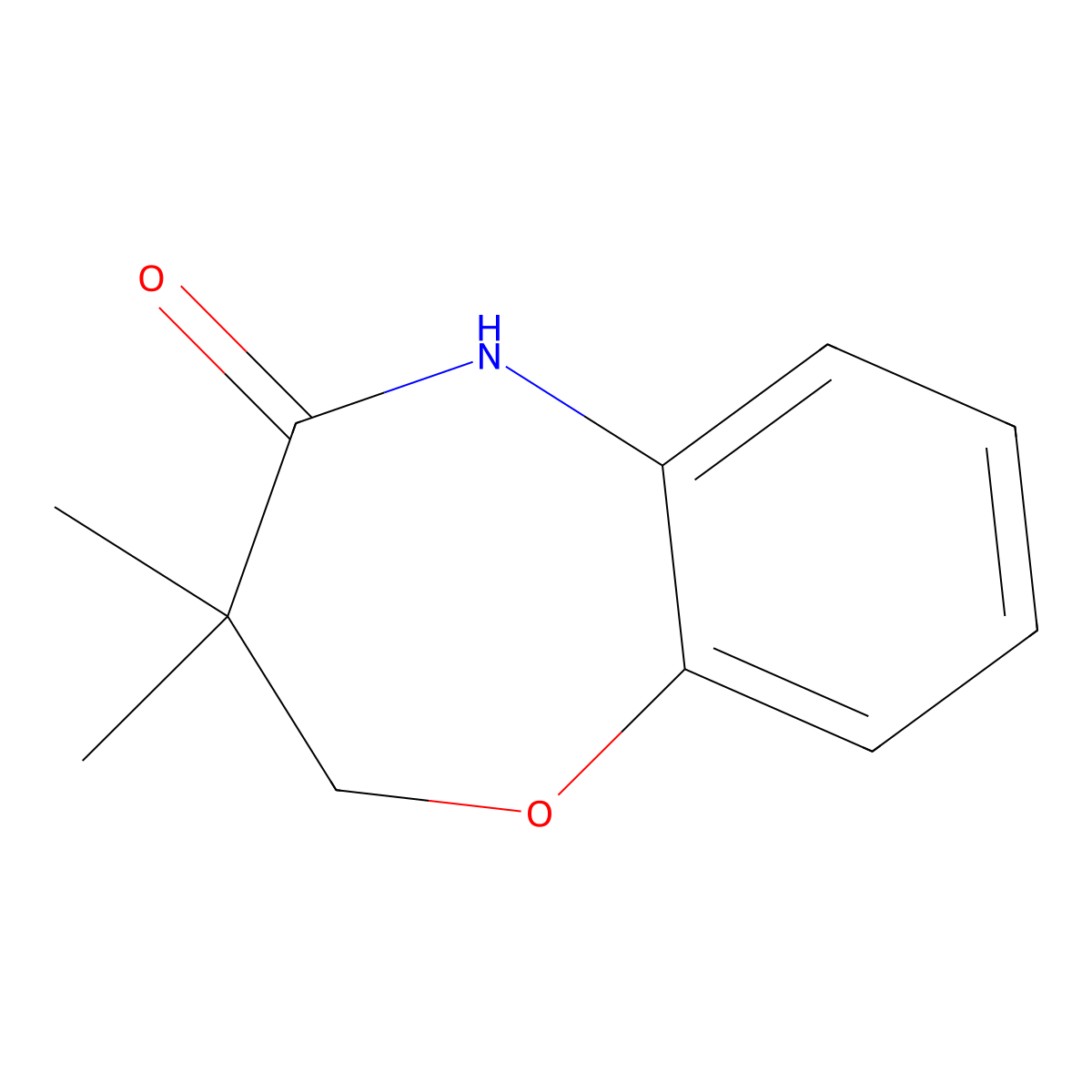 3,3-dimethyl-2,3-dihydro-1,5-benzoxazepin-4(5H)-one molecular structure, CAS 1267772-70-2