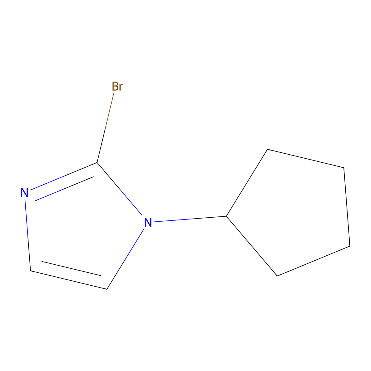 2-Bromo-1-cyclopentyl-1H-imidazole molecular structure, CAS 1267774-65-1