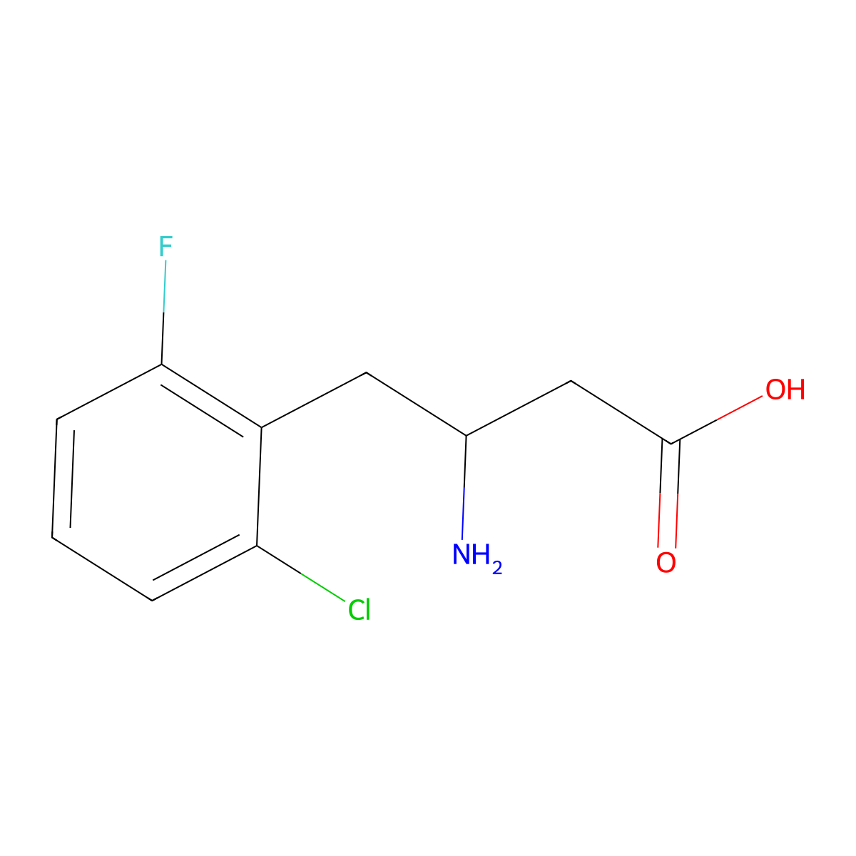 3-Amino-4-(2-chloro-6-fluorophenyl)butyric Acid molecular structure, CAS 1267776-94-2