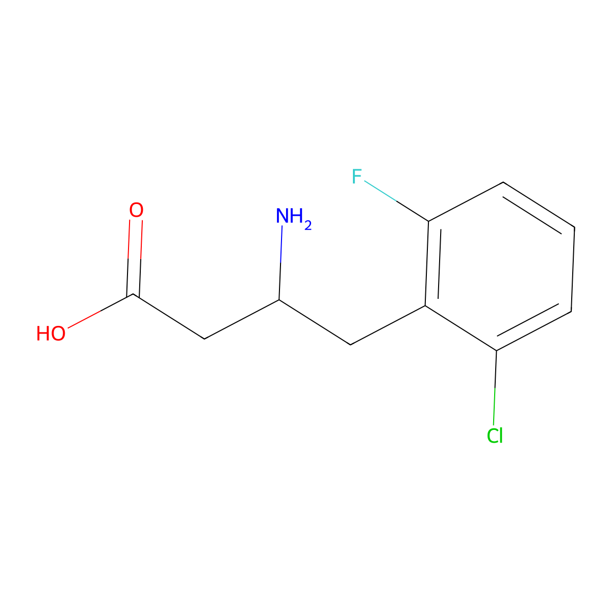 3-Amino-4-(2-chloro-6-fluorophenyl)butyric Acid molecular structure, CAS 1267776-94-2