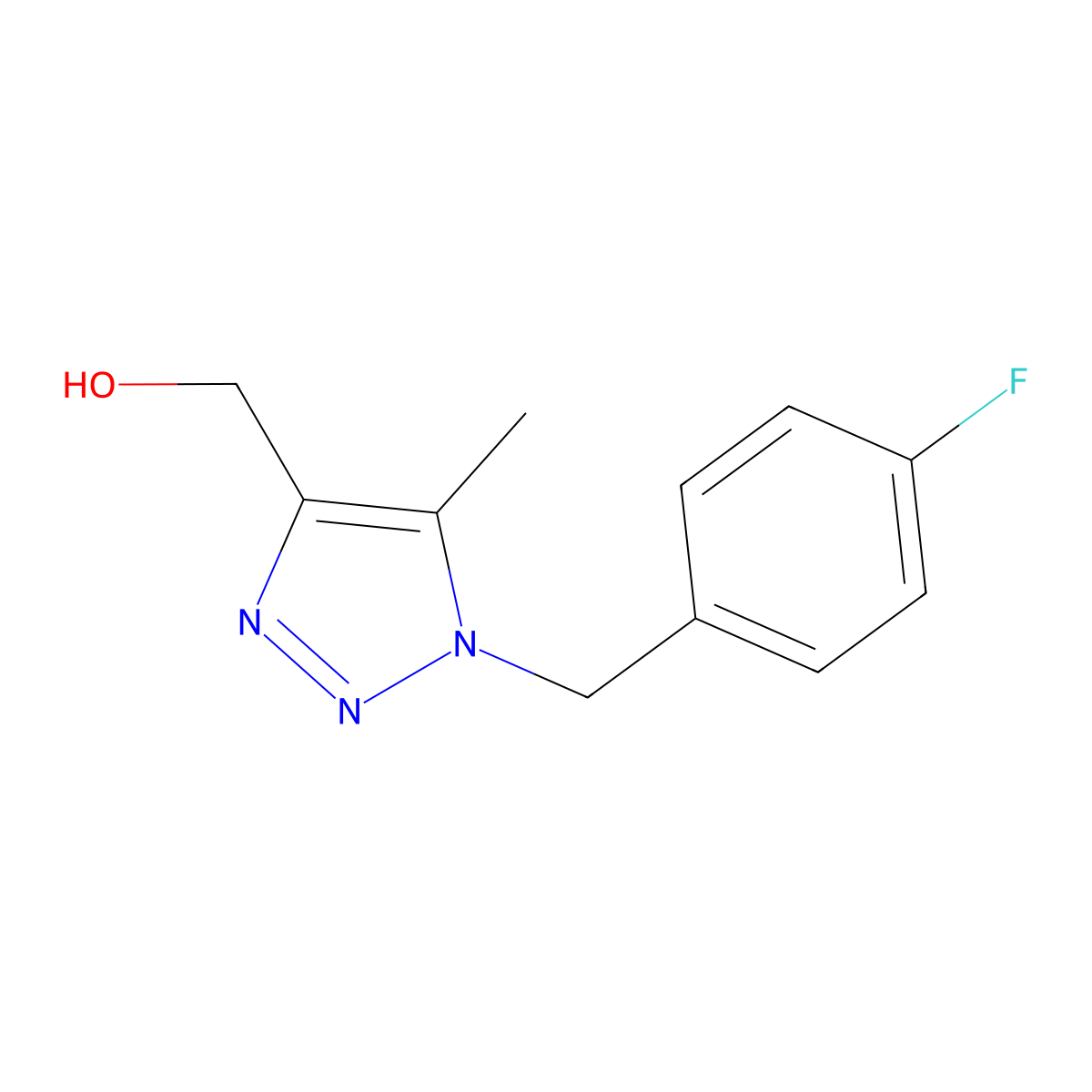 {1-[(4-fluorophenyl)methyl]-5-methyl-1H-1,2,3-triazol-4-yl}methanol molecular structure, CAS 1267784-56-4
