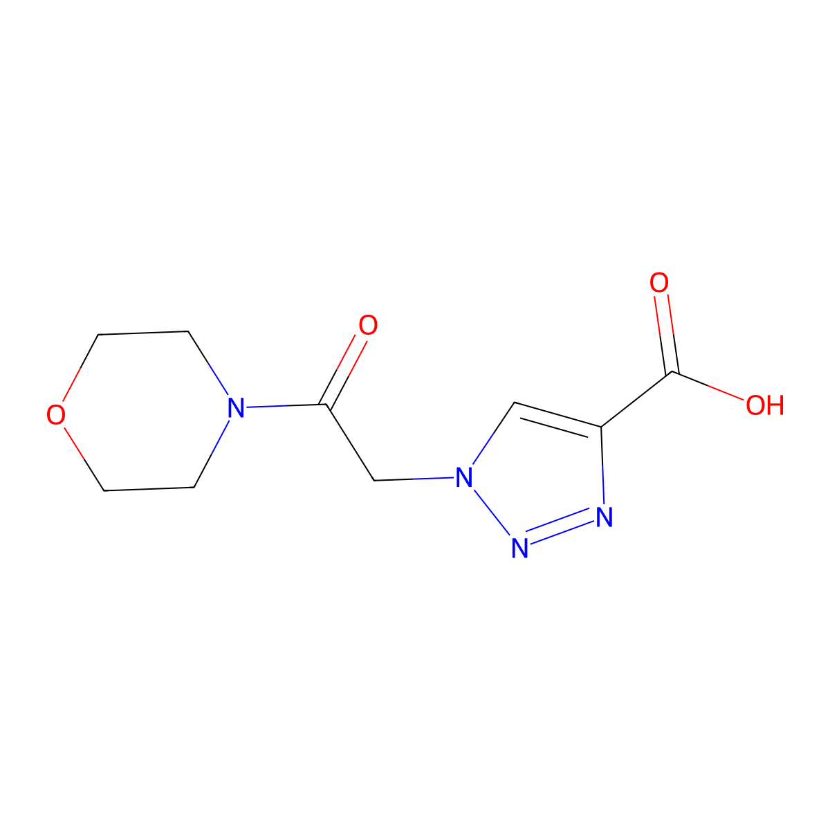 1-(2-morpholino-2-oxoethyl)-1H-1,2,3-triazole-4-carboxylic acid molecular structure, CAS 1267785-03-4