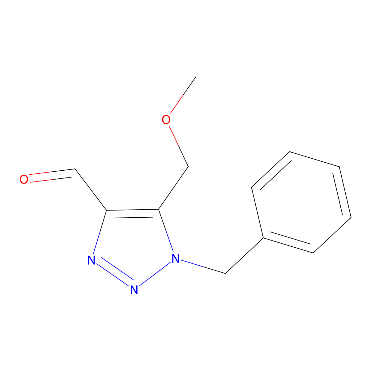 1-Benzyl-5-(methoxymethyl)-1H-1,2,3-triazole-4-carbaldehyde molecular structure, CAS 1267786-30-0
