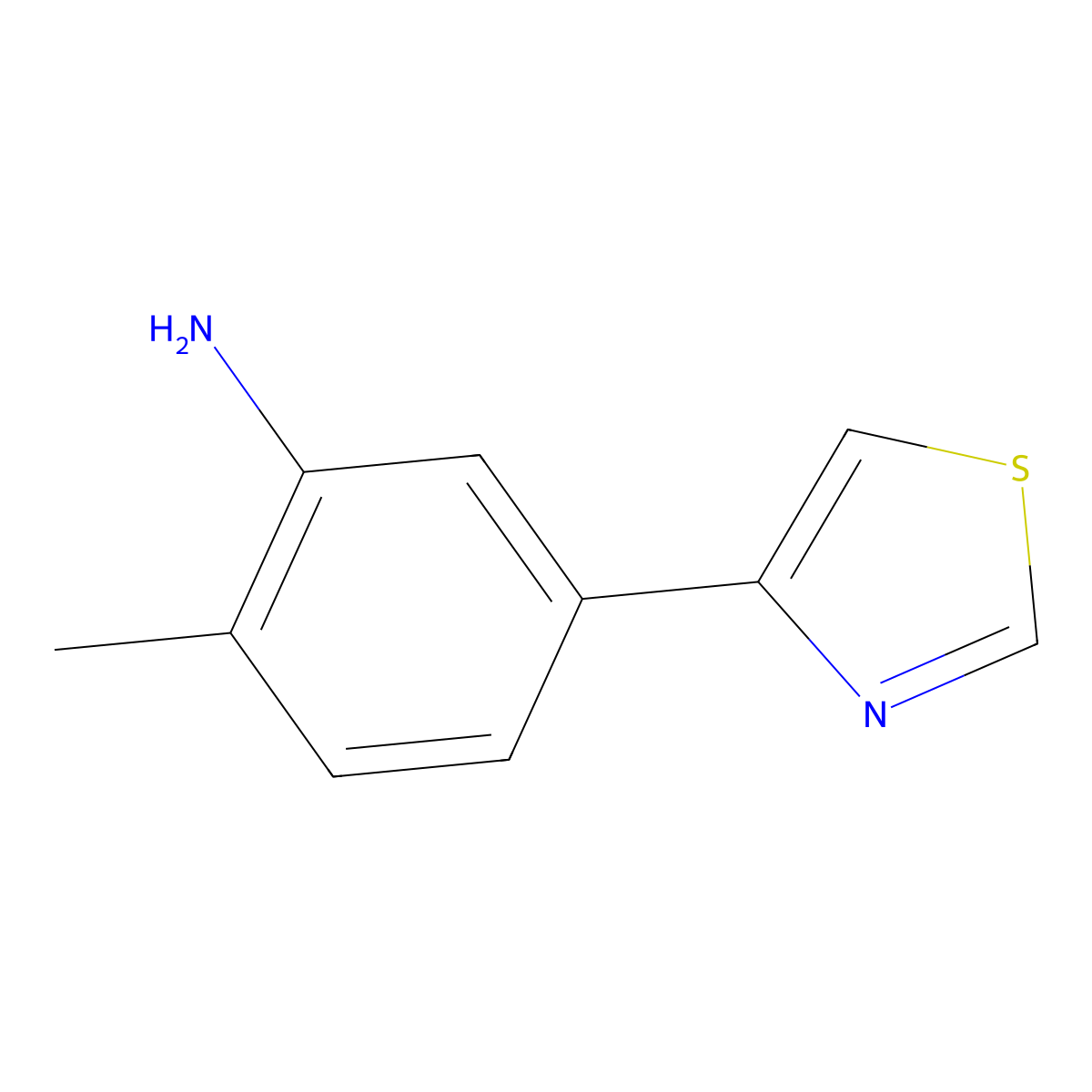 2-Methyl-5-(thiazol-4-yl)aniline molecular structure, CAS 1267789-35-4