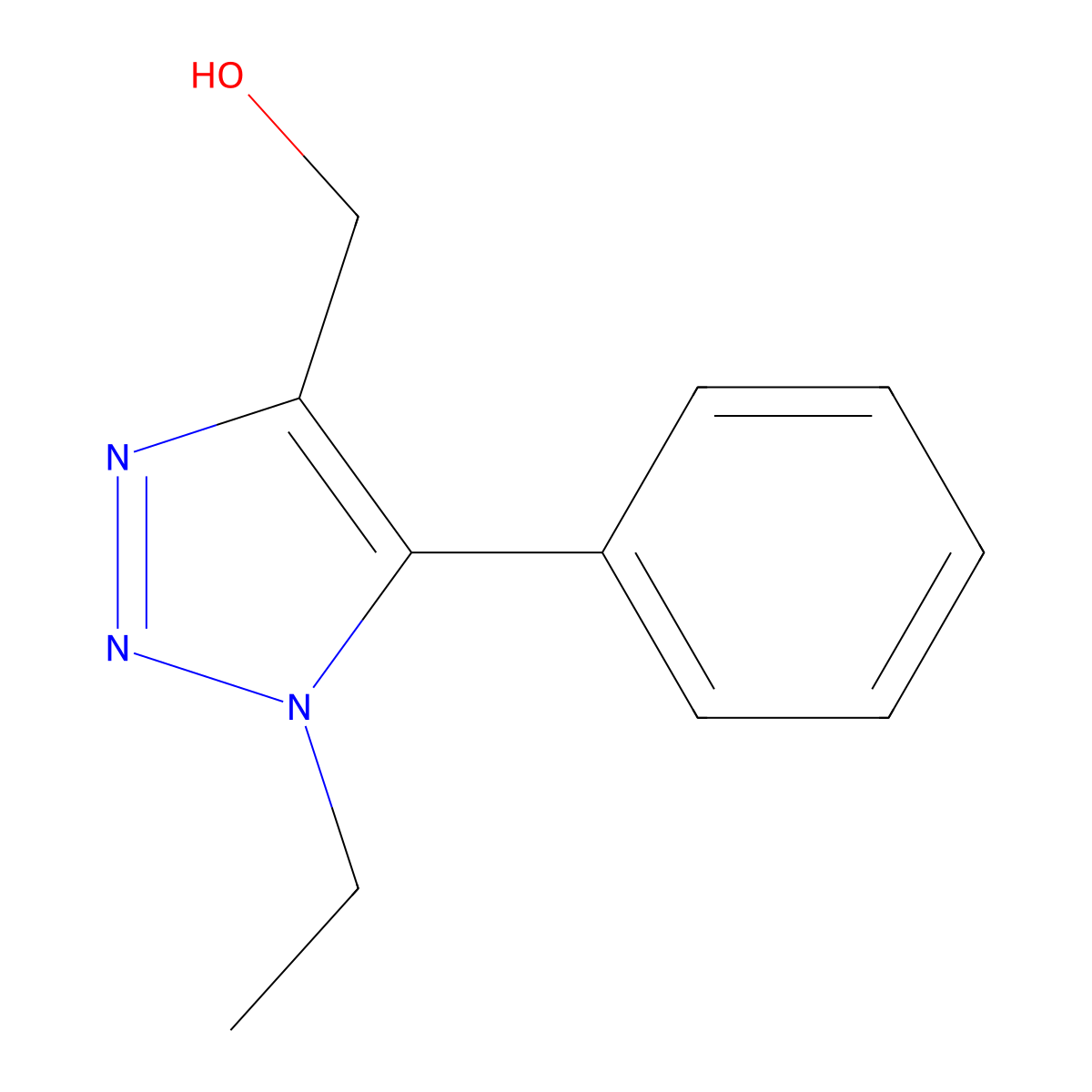 (1-Ethyl-5-phenyl-1H-1,2,3-triazol-4-YL)methanol molecular structure, CAS 1267792-91-5