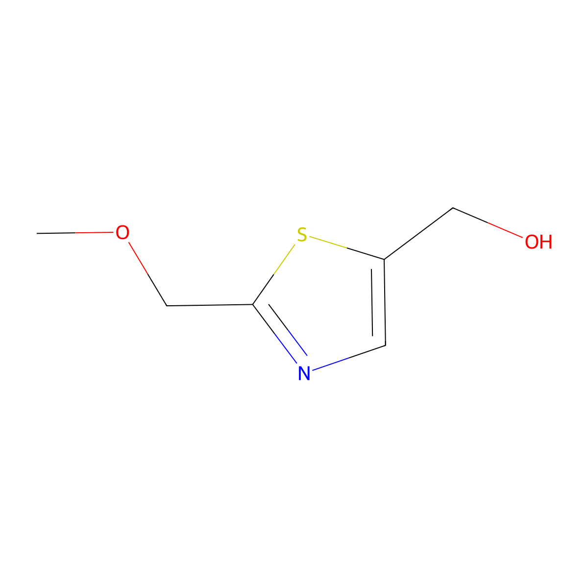 (2-(Methoxymethyl)-1,3-thiazol-5-yl)methanol molecular structure, CAS 1267793-44-1
