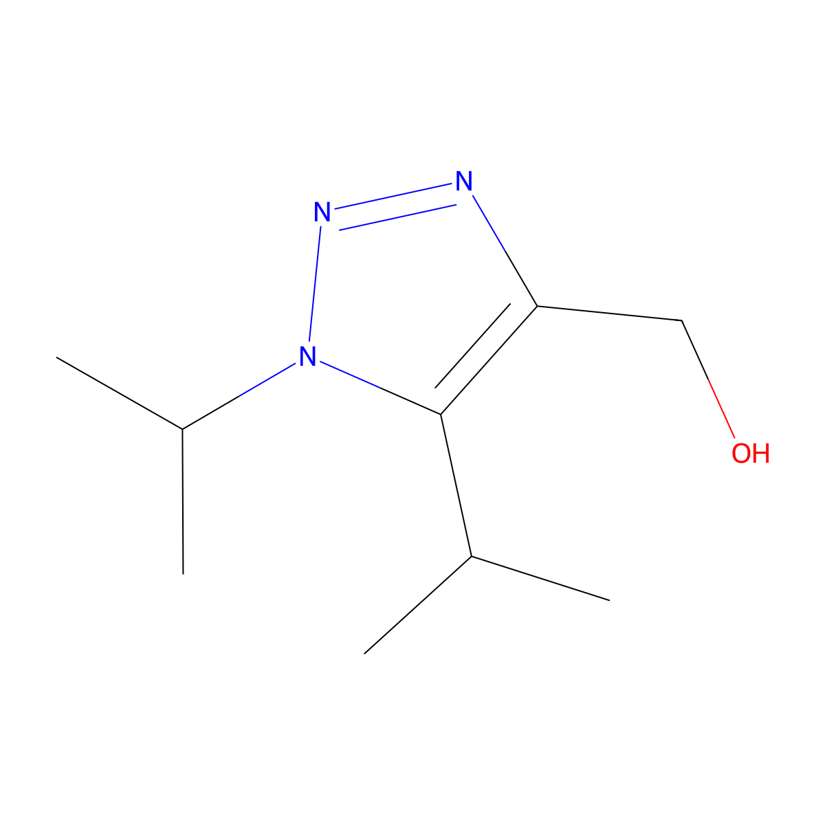[Bis(propan-2-yl)-1H-1,2,3-triazol-4-yl]methanol molecular structure, CAS 1267795-63-0