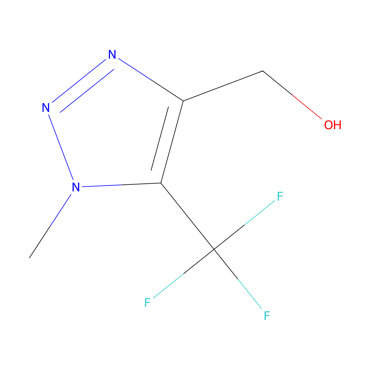 [1-methyl-5-(trifluoromethyl)-1H-1,2,3-triazol-4-yl]methanol molecular structure, CAS 1267796-04-2