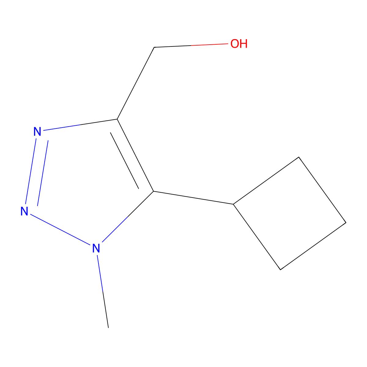 (5-Cyclobutyl-1-methyl-1H-1,2,3-triazol-4-yl)methanol molecular structure, CAS 1267796-55-3