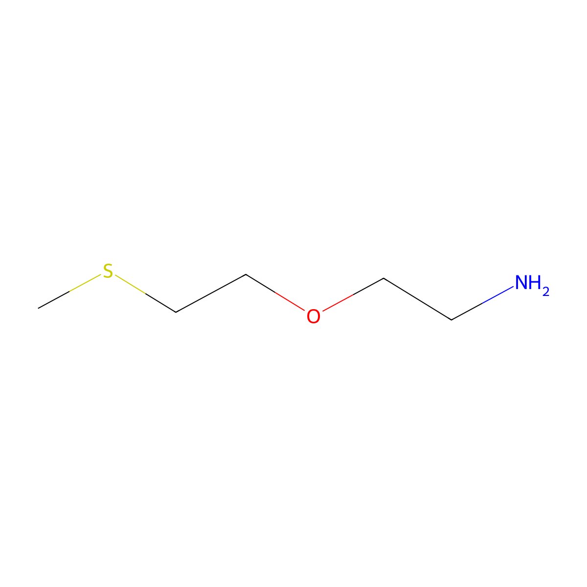 2-[2-(Methylsulfanyl)ethoxy]ethan-1-amine molecular structure, CAS 1267797-13-6