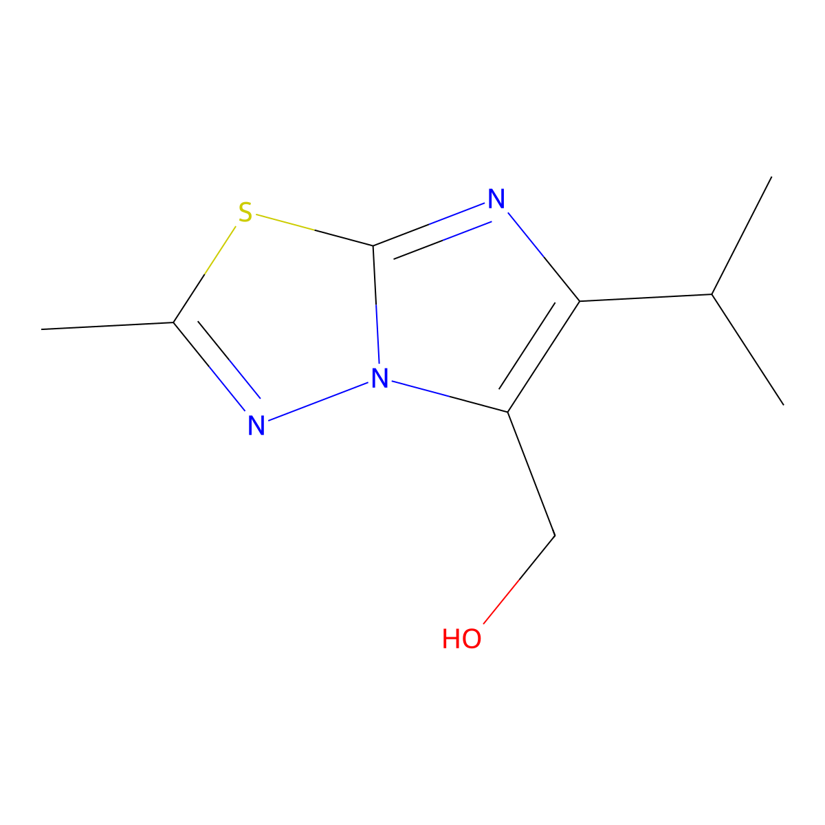 [2-Methyl-6-(propan-2-yl)imidazo[2,1-b][1,3,4]thiadiazol-5-yl]methanol molecular structure, CAS 1267798-65-1