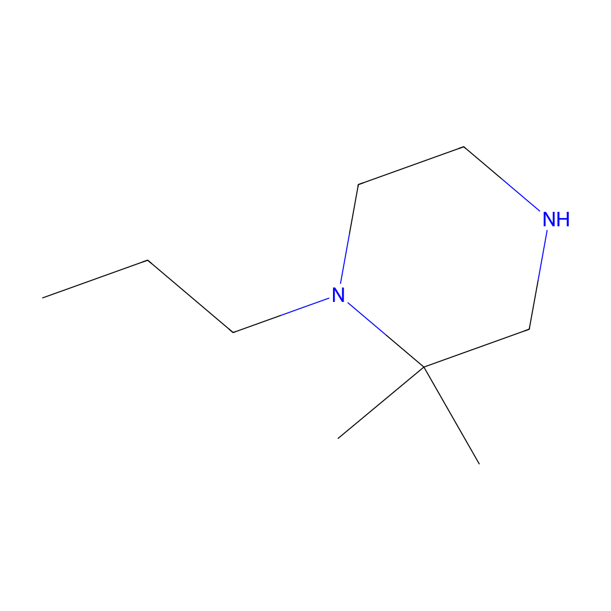 2,2-Dimethyl-1-propylpiperazine molecular structure, CAS 1267813-91-1