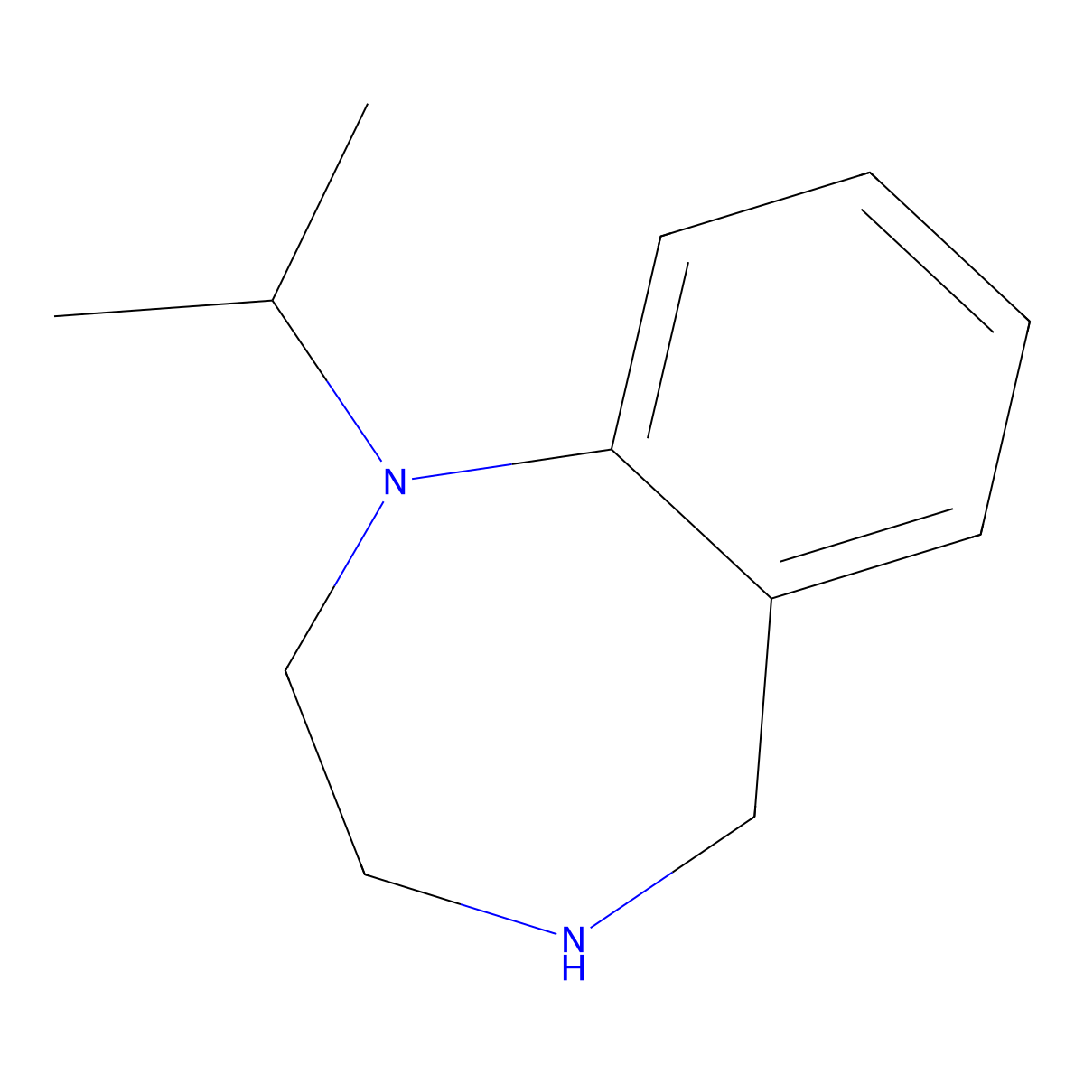 1-(propan-2-yl)-2,3,4,5-tetrahydro-1H-1,4-benzodiazepine molecular structure, CAS 1267815-44-0