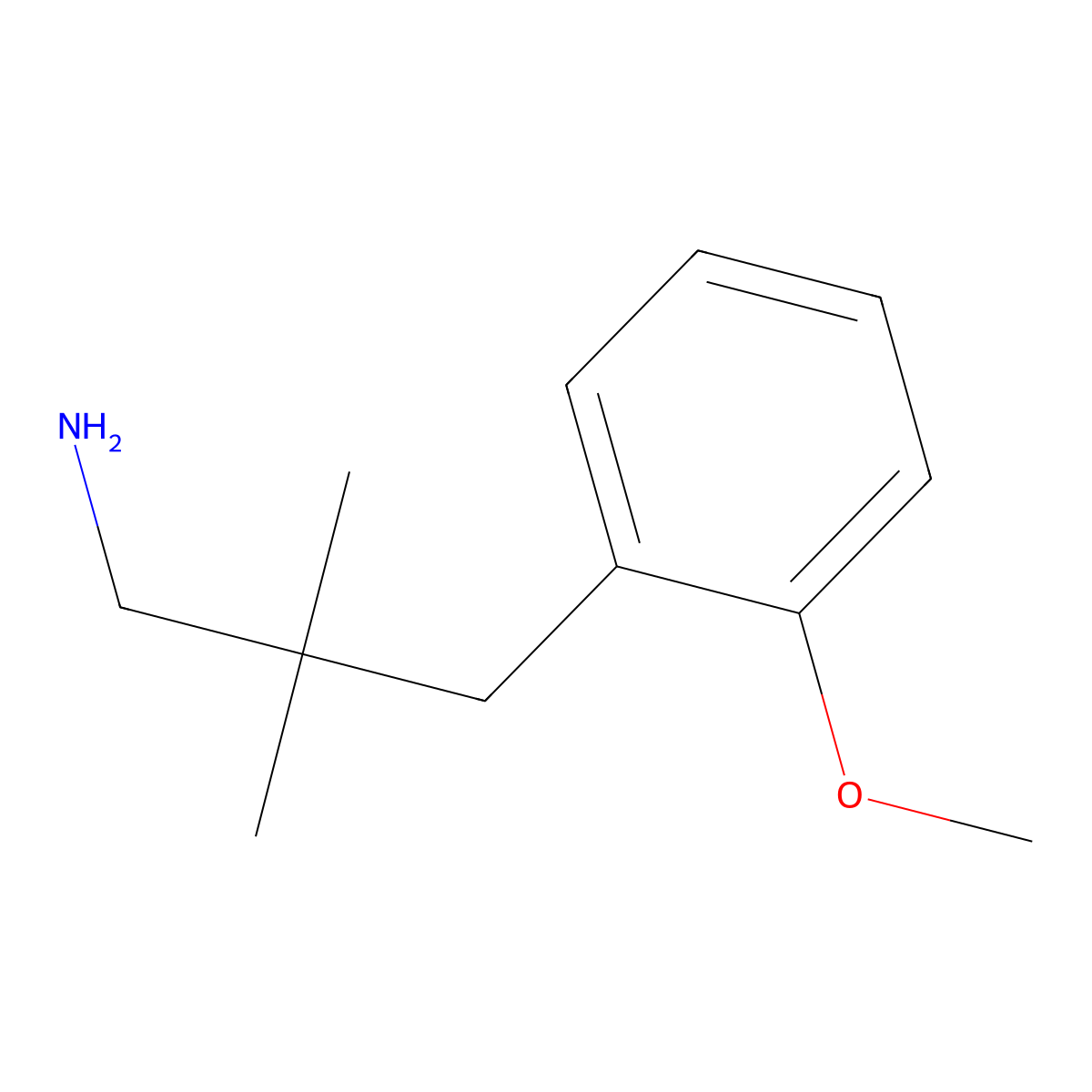 3-(2-Methoxyphenyl)-2,2-dimethylpropan-1-amine molecular structure, CAS 1267818-50-7