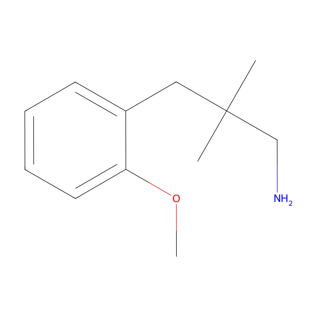 3-(2-Methoxyphenyl)-2,2-dimethylpropan-1-amine molecular structure, CAS 1267818-50-7