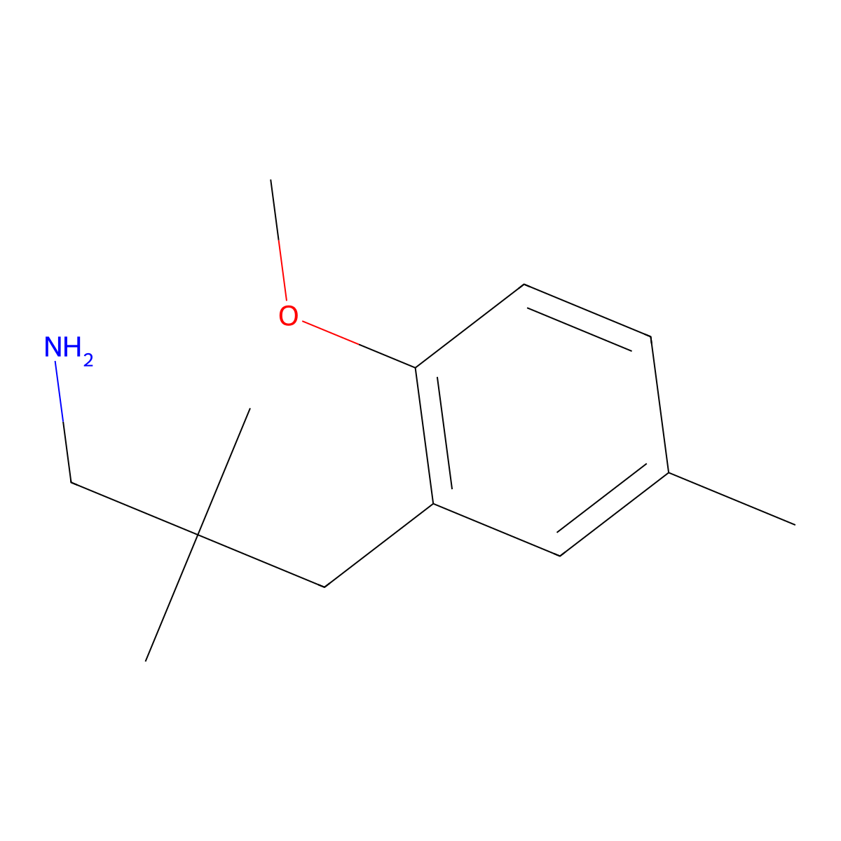 3-(2-Methoxy-5-methylphenyl)-2,2-dimethylpropan-1-amine molecular structure, CAS 1267818-55-2