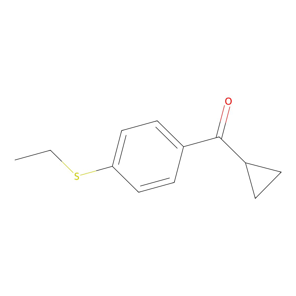 Cyclopropyl[4-(ethylthio)phenyl]methanone molecular structure, CAS 1267833-74-8
