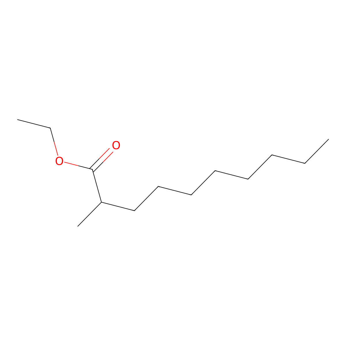 Decanoic acid, 2-methyl-, ethyl ester molecular structure, CAS 126784-41-6