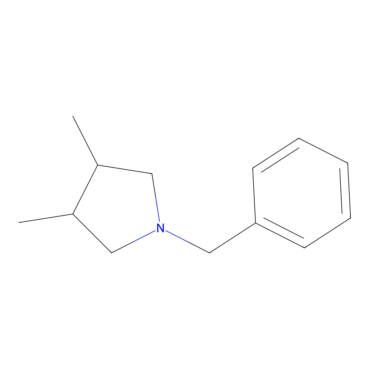 Cis-1-benzyl-3,4-dimethylpyrrolidine molecular structure, CAS 126784-91-6