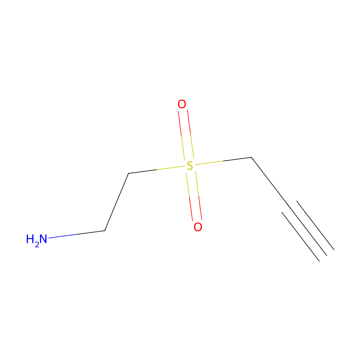 3-(2-Aminoethanesulfonyl)prop-1-yne molecular structure, CAS 1267853-13-3