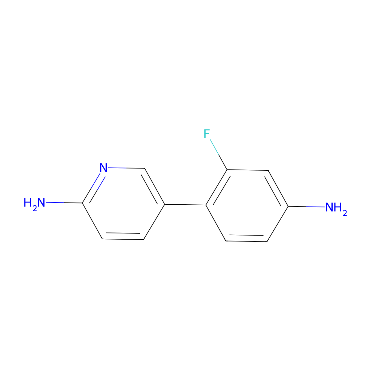 5-(4-Amino-2-fluorophenyl)pyridin-2-amine molecular structure, CAS 1267854-22-7