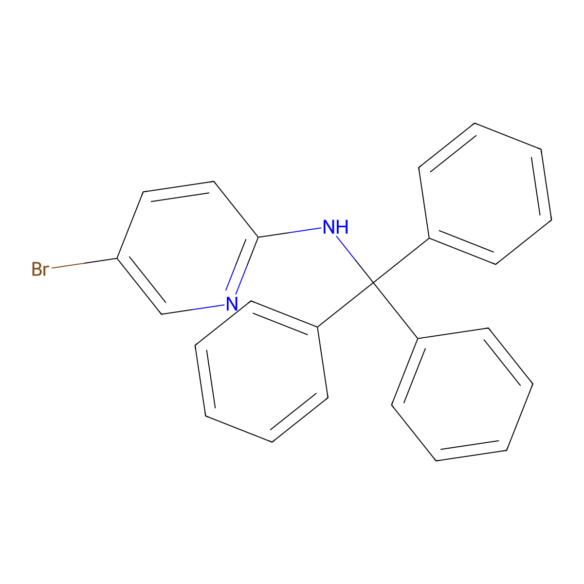 5-bromo-N-tritylpyridin-2-amine molecular structure, CAS 1267854-62-5