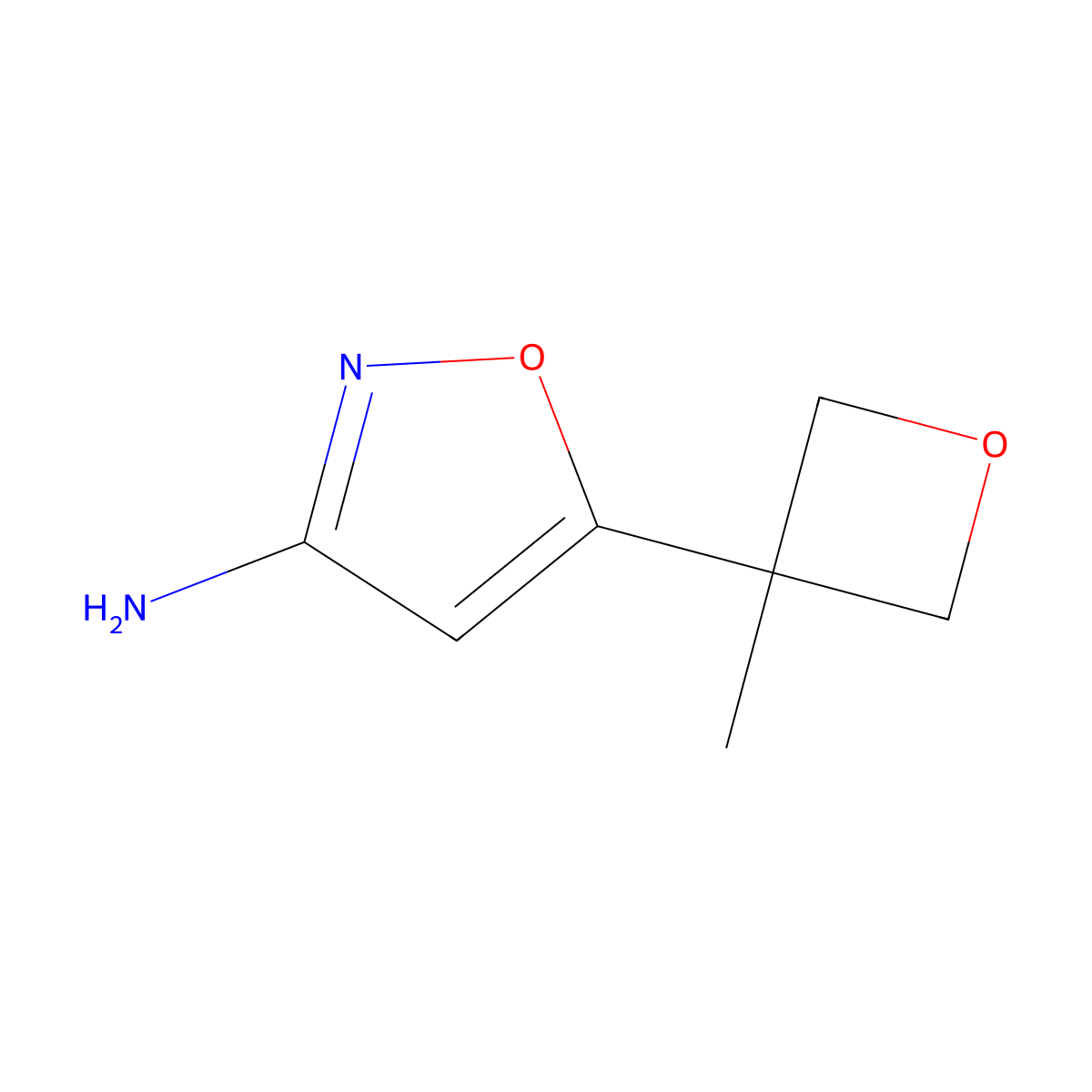 5-(3-Methyloxetan-3-yl)isoxazol-3-amine molecular structure, CAS 1267855-77-5