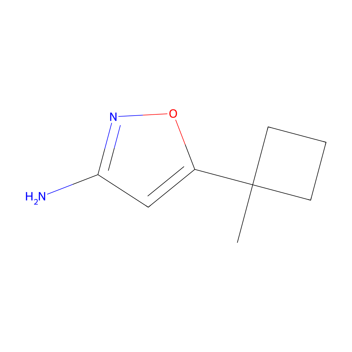 5-(1-Methylcyclobutyl)isoxazol-3-amine molecular structure, CAS 1267856-49-4