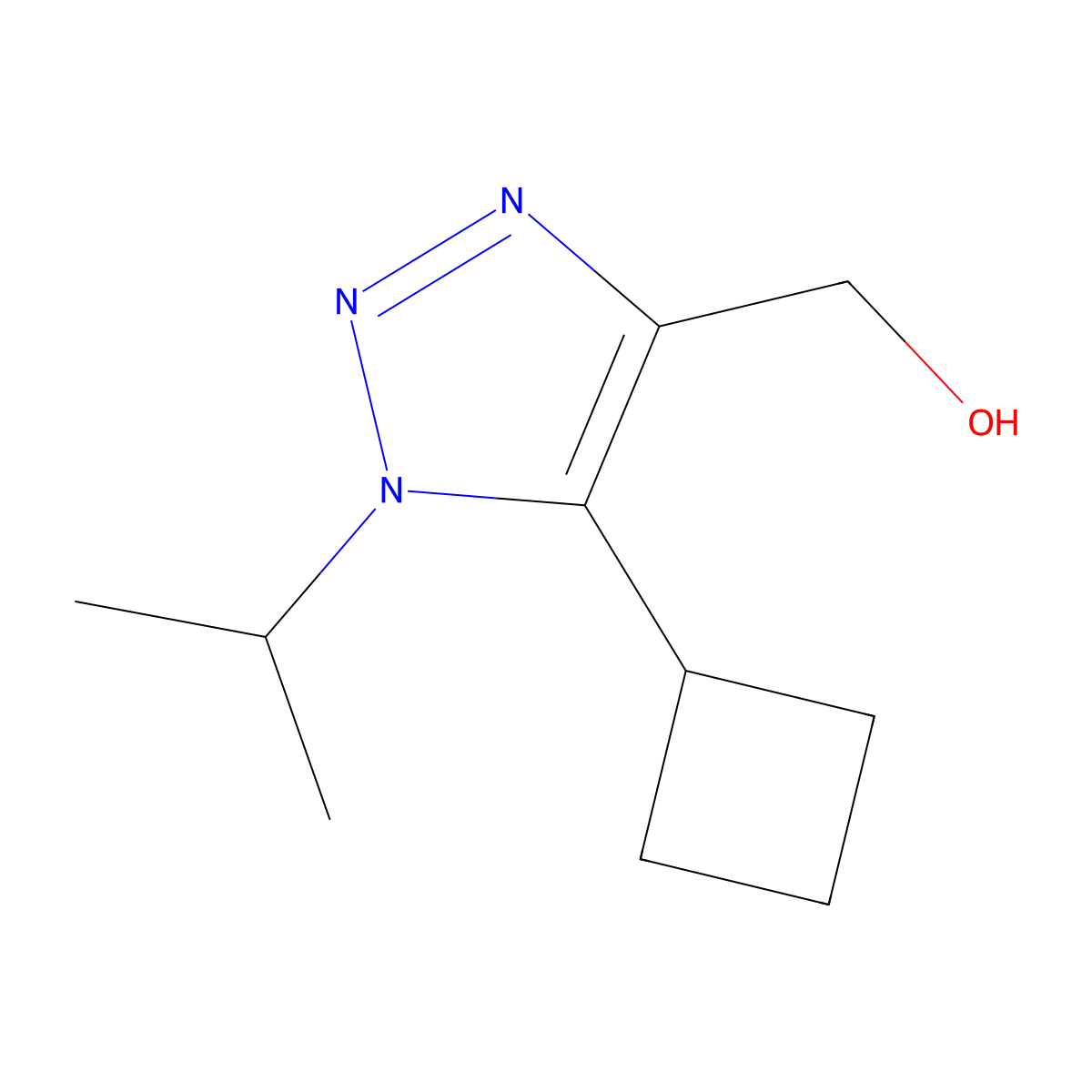 [5-Cyclobutyl-1-(propan-2-yl)-1H-1,2,3-triazol-4-yl]methanol molecular structure, CAS 1267859-13-1