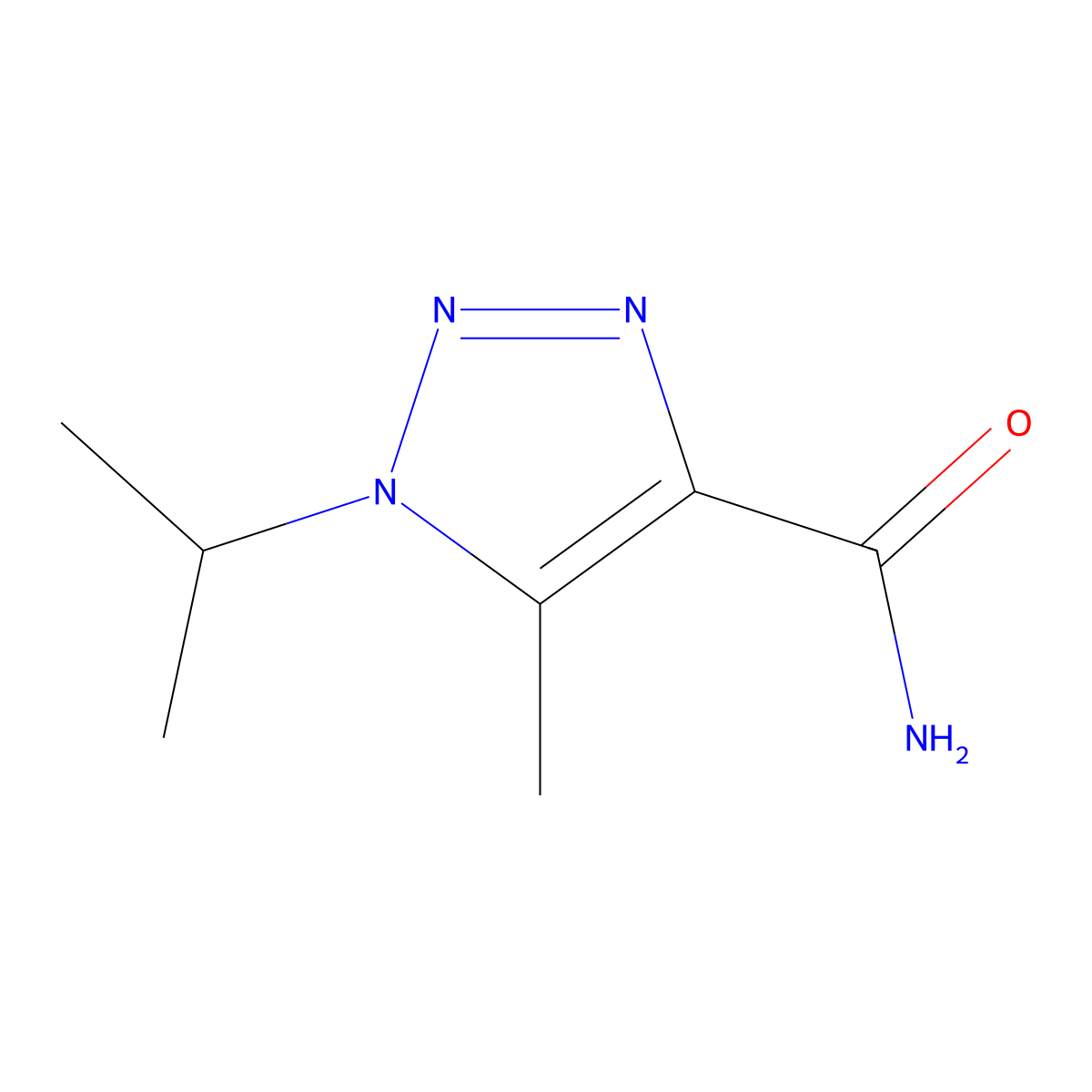 5-Methyl-1-(propan-2-yl)-1H-1,2,3-triazole-4-carboxamide molecular structure, CAS 1267859-55-1