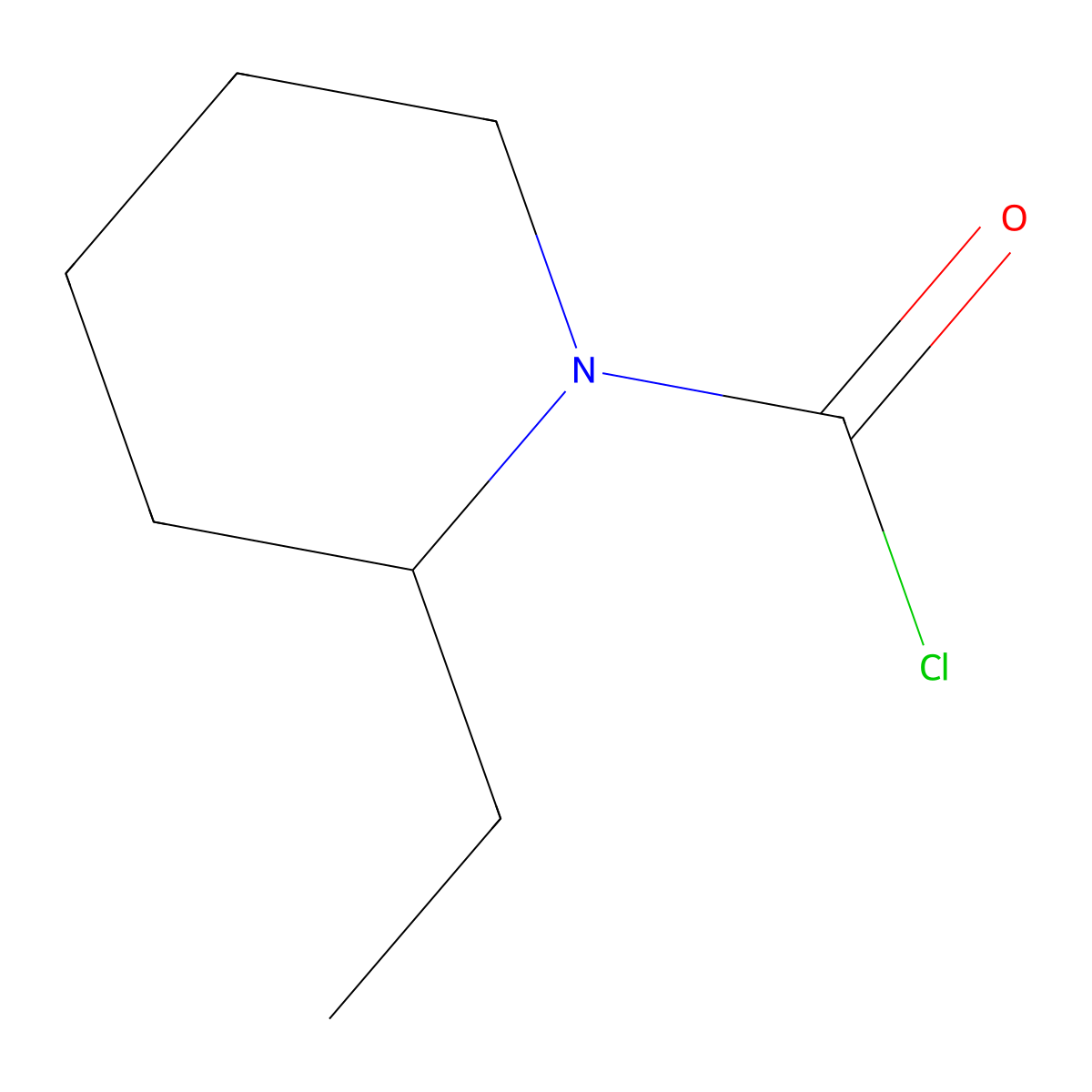 2-Ethylpiperidine-1-carbonyl chloride molecular structure, CAS 1267861-18-6