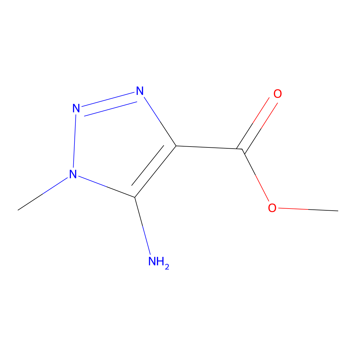 methyl 5-amino-1-methyl-1H-1,2,3-triazole-4-carboxylate molecular structure, CAS 1267863-63-7