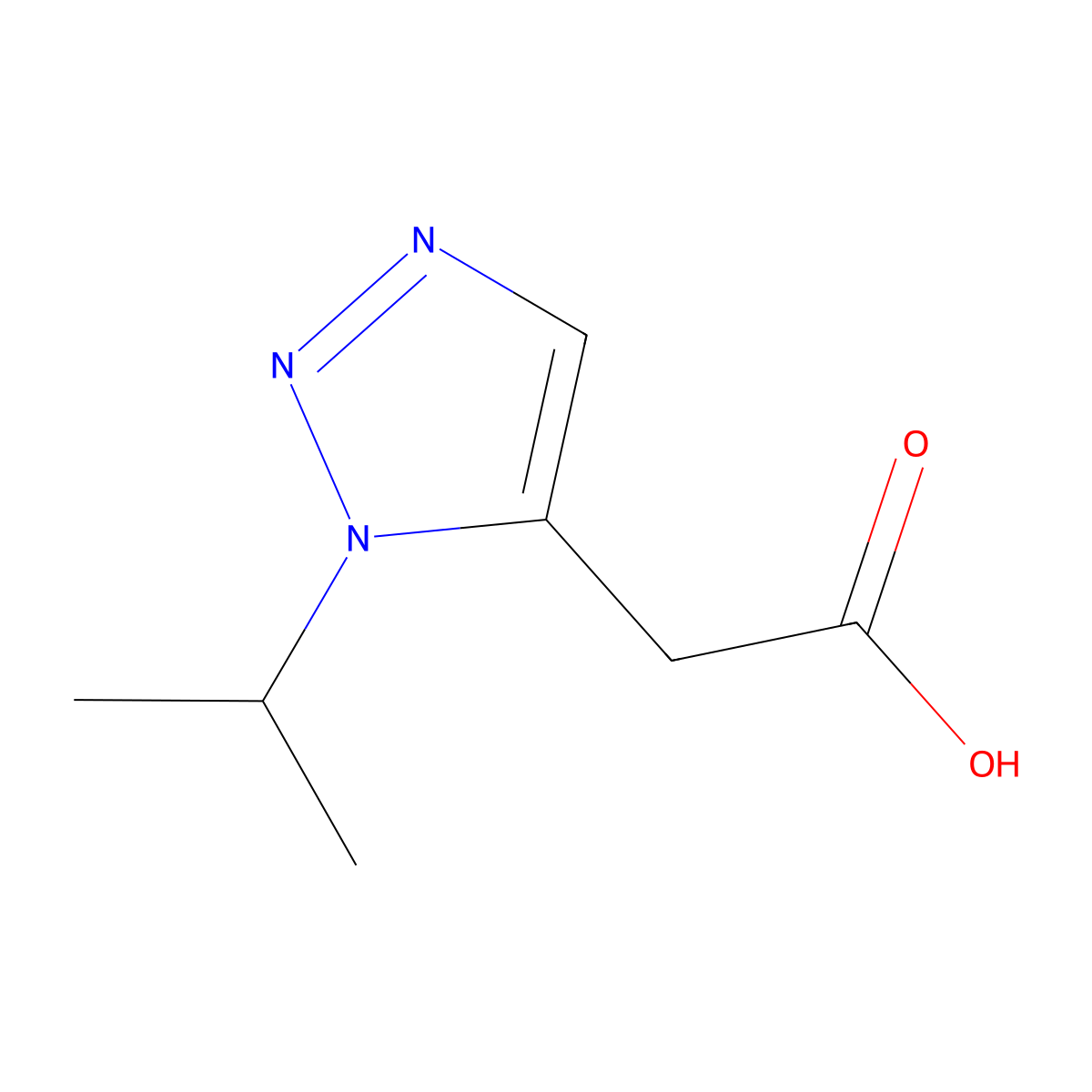 2-[1-(Propan-2-yl)-1H-1,2,3-triazol-5-yl]acetic acid molecular structure, CAS 1267863-75-1