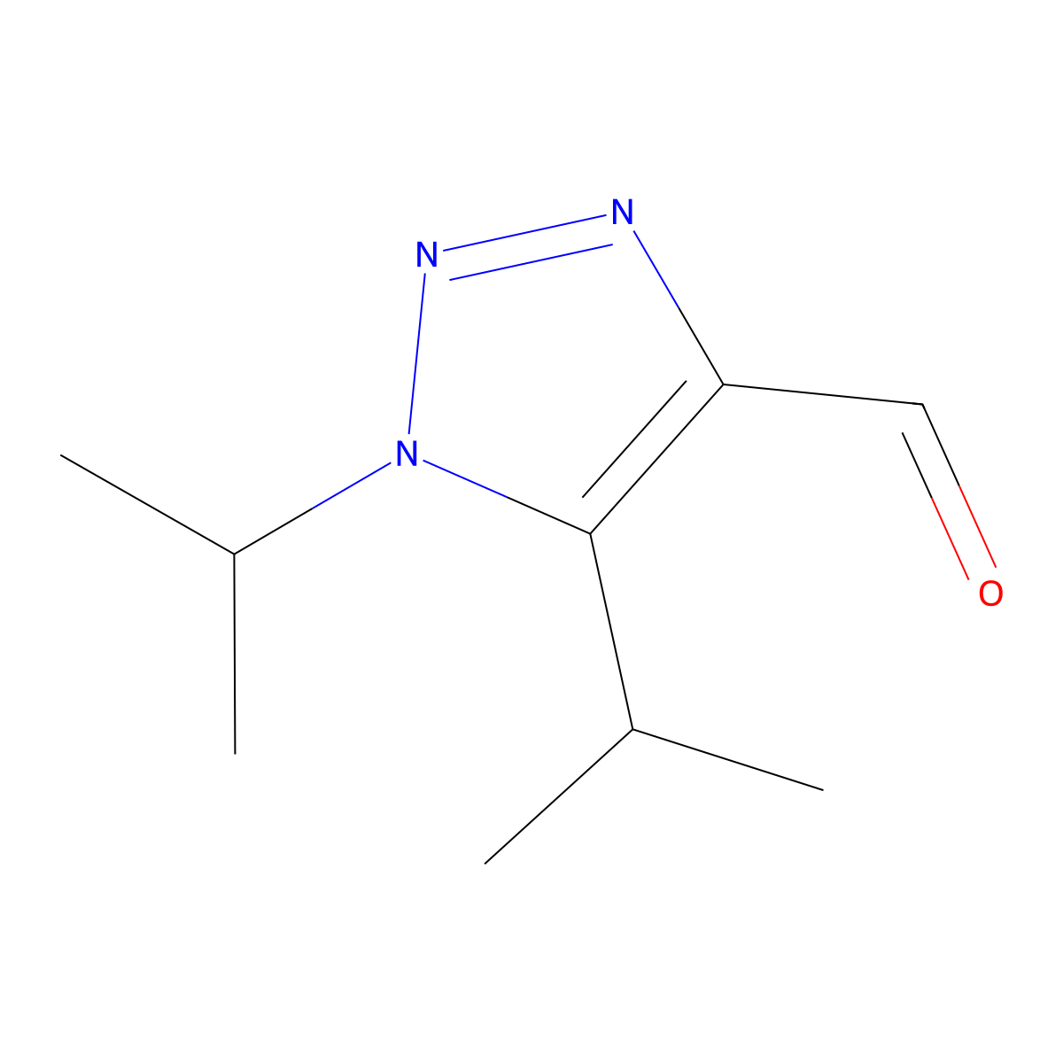 1,5-Bis(propan-2-yl)-1H-1,2,3-triazole-4-carbaldehyde molecular structure, CAS 1267864-35-6