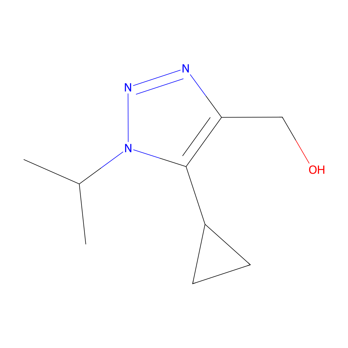 [5-Cyclopropyl-1-(propan-2-yl)-1H-1,2,3-triazol-4-yl]methanol molecular structure, CAS 1267864-42-5